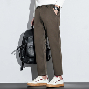 直筒锥形男裤 修身 免烫抗皱商务九分裤 子秋冬季 男士 2025新款 休闲裤