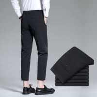 Spring/Summer 2026 new style pants: Men's casual pants, long pants, slim straight pants, men's dress pants, 9-inch pants, thin 9-inch thumbnail 8