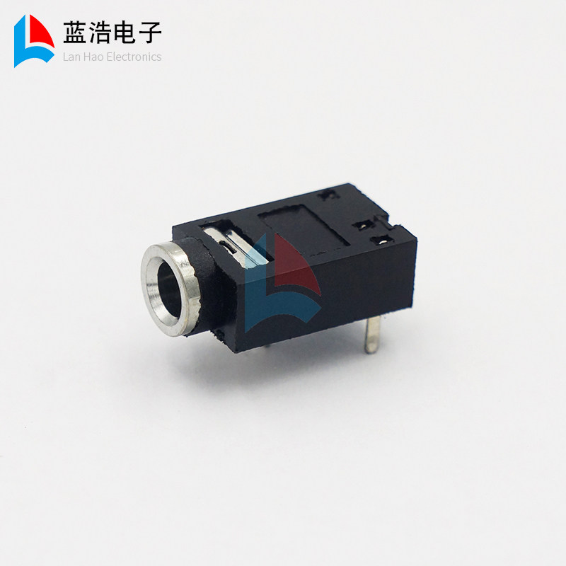 （10个）PJ-318耳机插座3.5mm插口单声道音频母座3脚插脚带固定柱