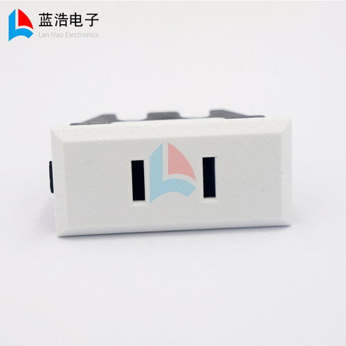 嵌入式二孔交流带安全门保护插座