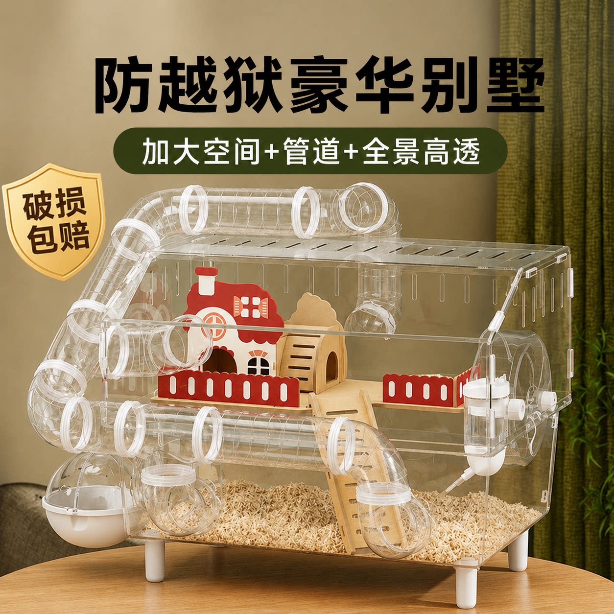 超大豪华管道笼，鼠鼠的躲避屋