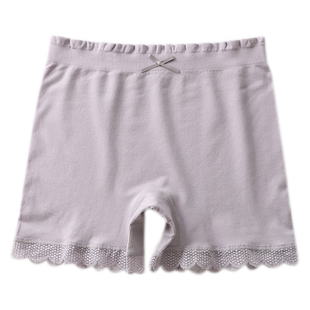 内裤女无痕莫代尔中腰防走光安全打底无痕包臀少女士大码平角短裤