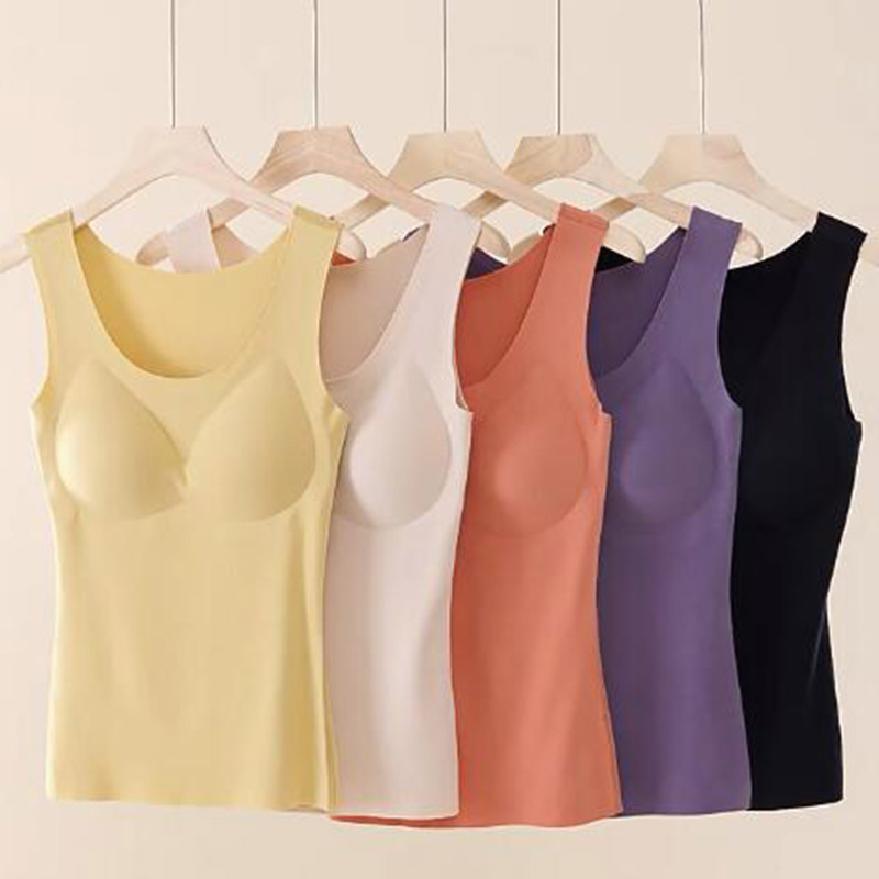 保暖背心女士德绒百搭无痕圆领