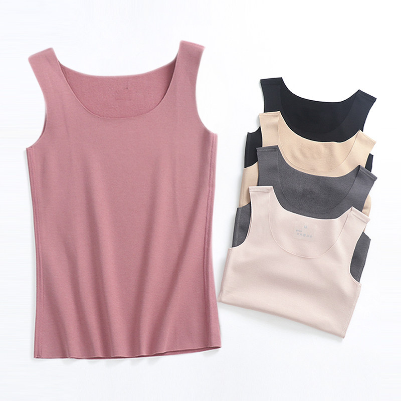 德绒发热纯色保暖无痕圆领背心无痕修身内穿背心秋冬打底大码胖mm,女士内衣/男士内衣/家居服,保暖背心,淘宝优惠券,粉丝福利购,淘宝优惠卷