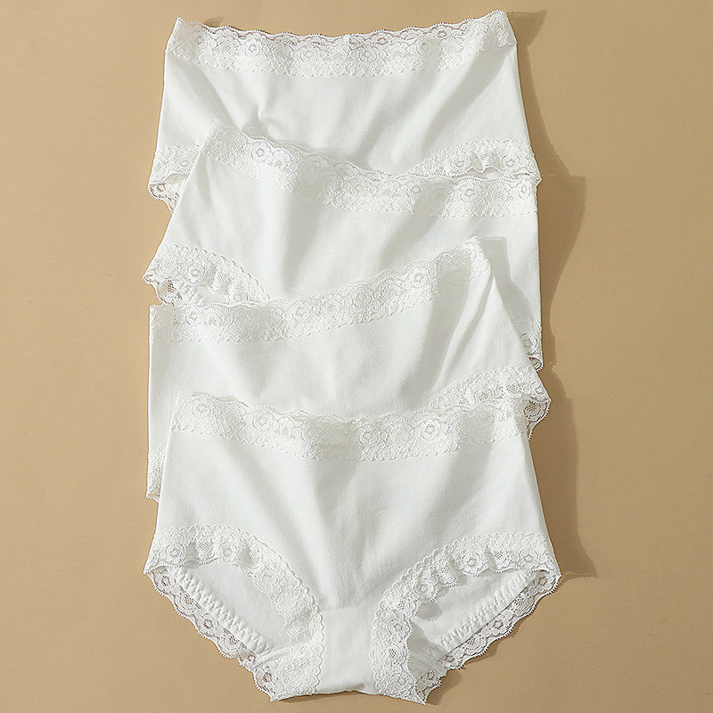 内裤少女士蕾丝纯棉底裆透气大码简约无痕柔软中腰包臀三角裤胖MM,女士内衣/男士内衣/家居服,女三角裤,淘宝优惠券,粉丝福利购,淘宝优惠卷