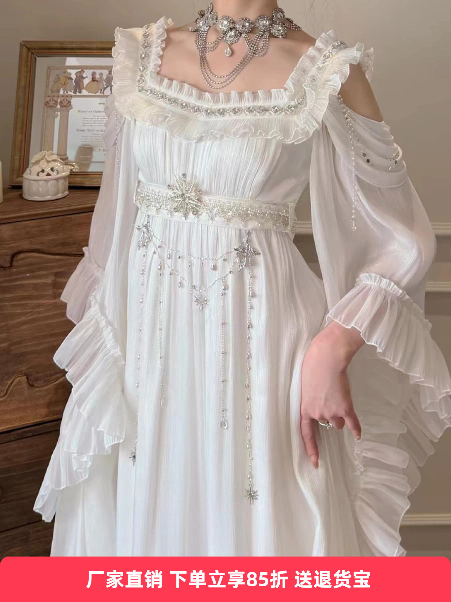 Super Fairy Imperial Style Lolita Evening Dress High-end Light Luxury Niche Retro Court Style Adult Ceremony Everyday Dress