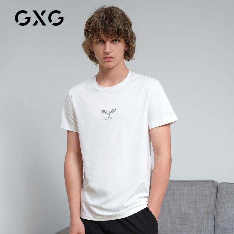 GXG夏天薄款睡衣男棉质运动短袖短裤居家服宽松套装学生青年春季