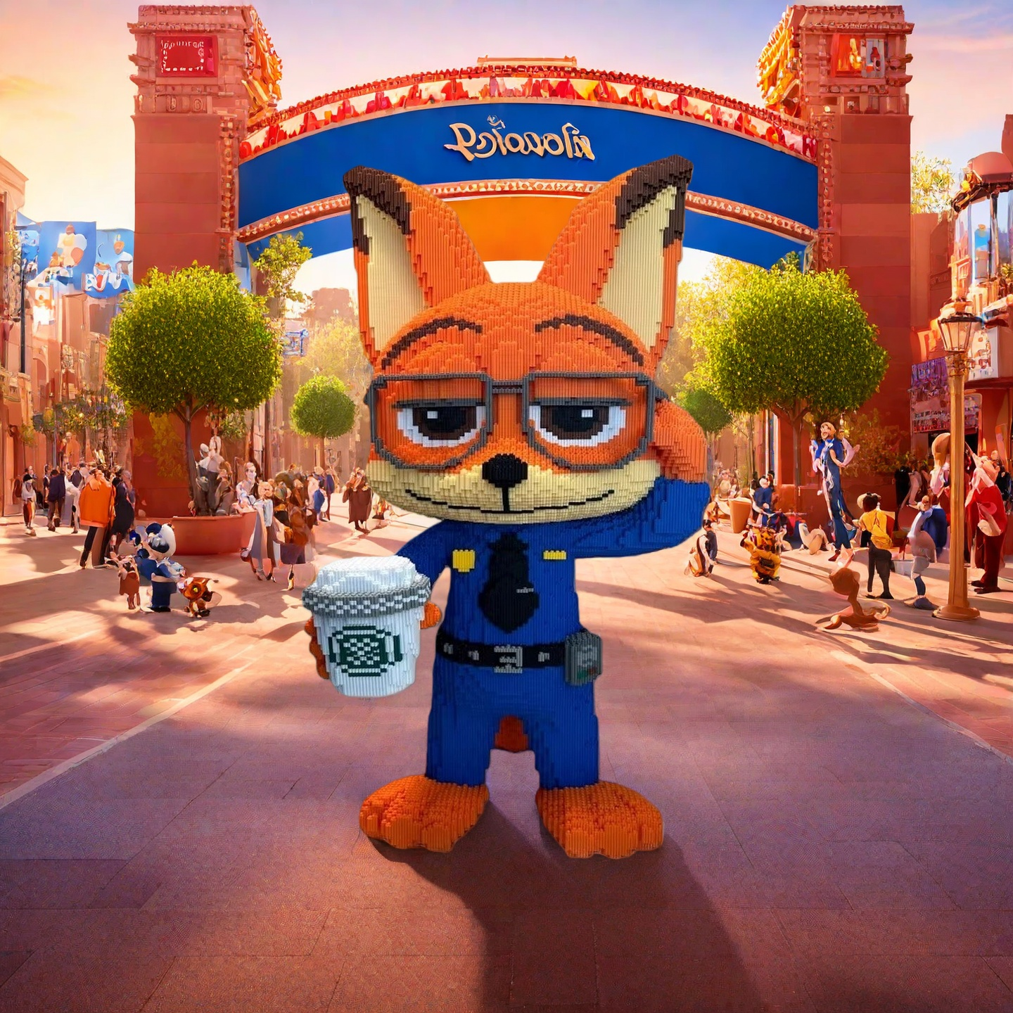 疯狂动物城2周边朱迪兔尼克狐狸适用于乐高积木儿童礼物益智玩具