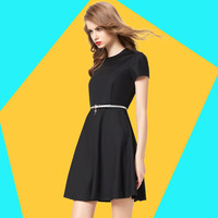 G/2000 short-sleeved dress women's skirt Korean version 2017 summer new fashion large size ol professional wear work clothes