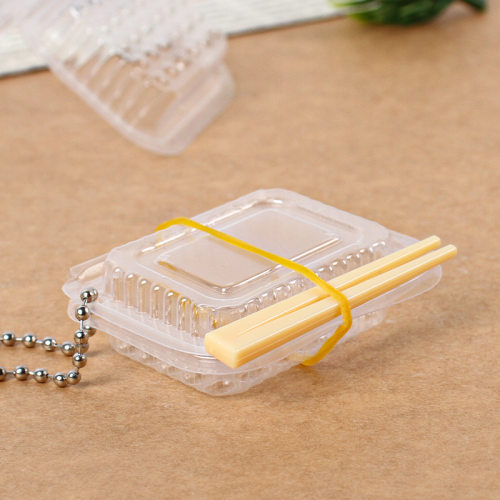 迷你仿真透明快餐盒保鲜盒打包盒食玩模型diy娃娃屋dollhouse玩具