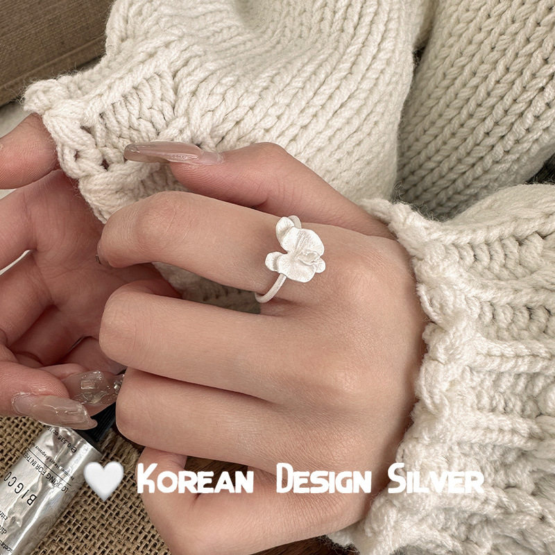 S925纯银小苍兰戒指女小众时尚小红书爆款ins风设计款轻奢食指戒,饰品/流行首饰/时尚饰品新,戒指/指环,淘宝优惠券,粉丝福利购,淘宝优惠卷