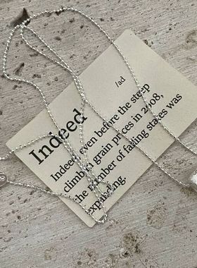 S925纯银路路通圆球满天星项链女韩国ins风小众高级感气质锁骨链