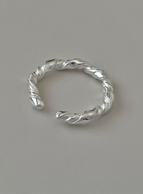 开口打结麻花手工对戒