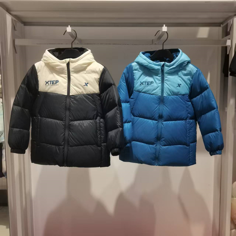 特步儿童羽绒服男小童2025新款