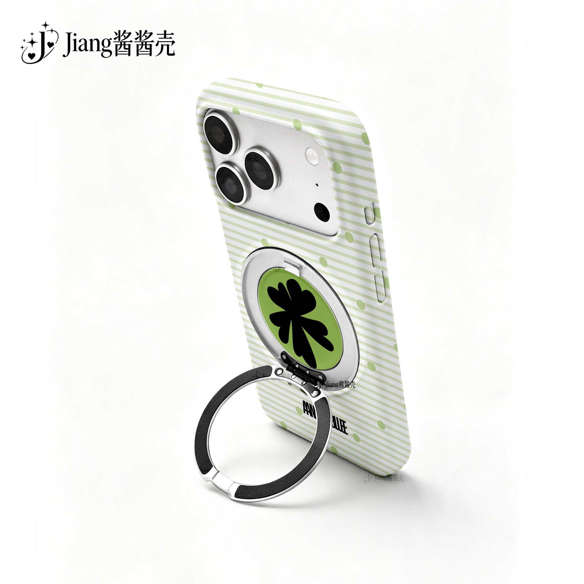 AND2BLE条纹波点卡通图案FL磁吸旋转支架手机壳适用苹果16/17/18