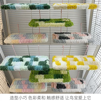 8玖-鹦鹉睡床睡窝暖脚站台保暖吊床棉垫冬季床垫玄凤牡丹鸟笼用品