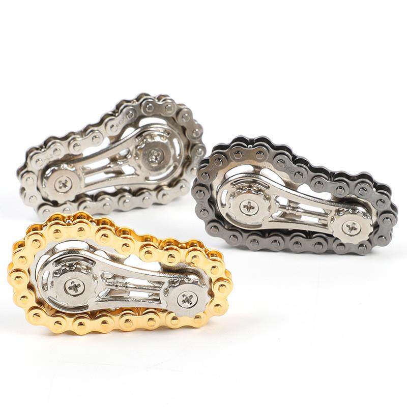 Finger gyro gear chain cool fidget toys解压手指陀螺齿轮链条