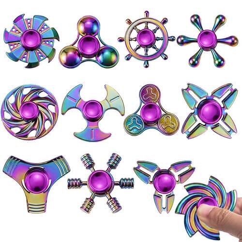 fingers rotates fidget toy Fingertip gyroscope陀螺解压玩具