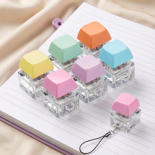 clicker keychain fidget toy keyboard fidget解压按键钥匙挂件