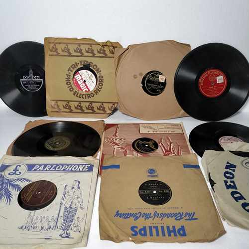 二手老唱片 78转粗纹黑胶唱片 手摇留声机机用唱片 复古装饰收藏