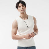 羊毛绒无痕保暖背心男加绒加厚修紧身内穿打底无袖 宽肩坎肩秋冬季