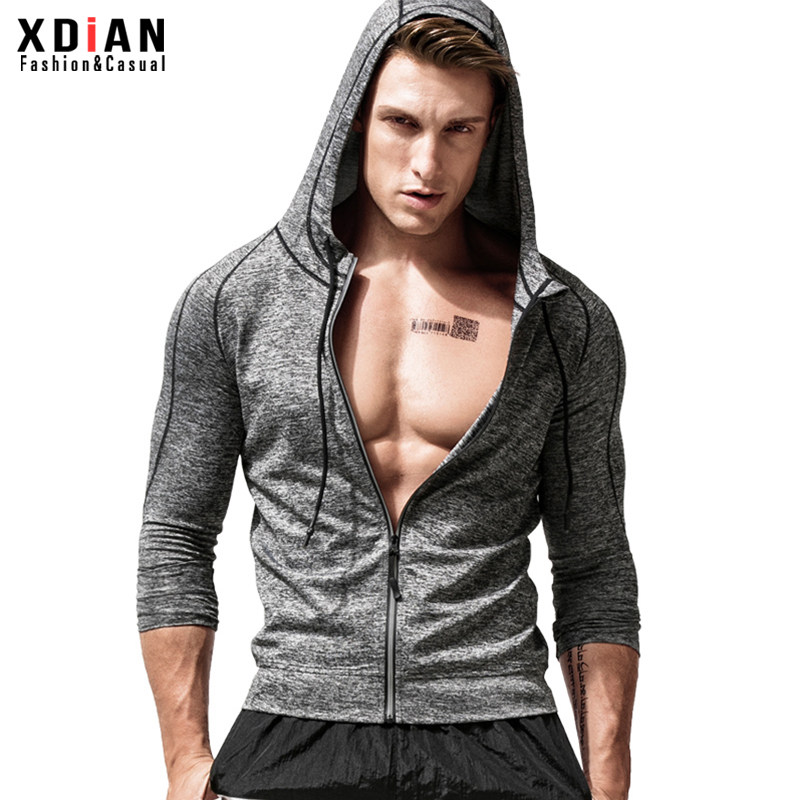 男士运动外套连帽夏季紧身长袖上衣跑步速干健身外衣薄款卫衣潮流