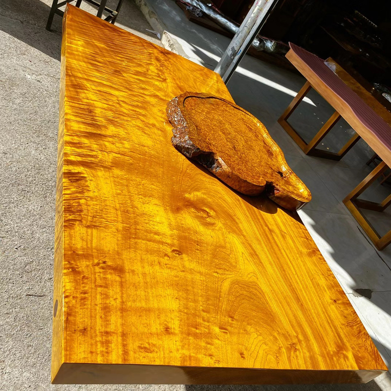 缅甸金丝楠实木大板茶桌茶台