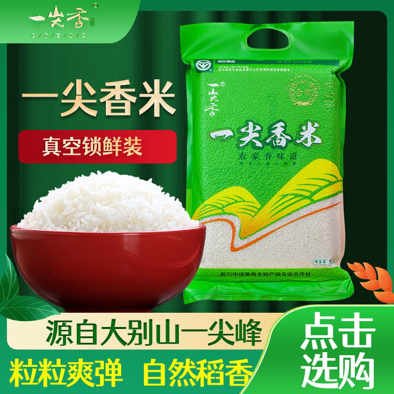 正宗湖北农家大米一尖香长粒香米小袋5公斤装2025年新米包邮