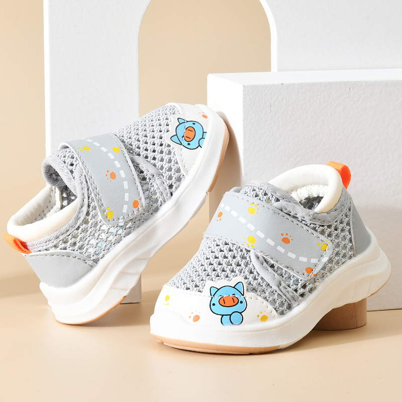 1-2网布软底防滑透气女宝宝凉鞋