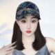 减龄百搭潮流亮片鸭舌帽短内扣显脸小 帽子假发一体时尚 春夏款
