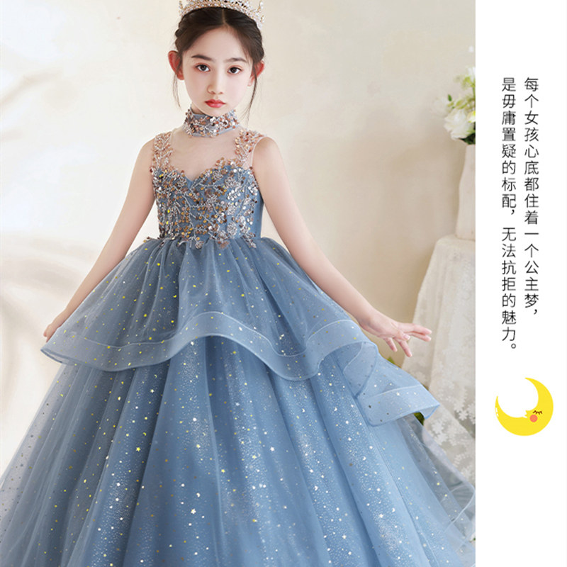 出租儿童主持人钢琴走秀演出礼服图片