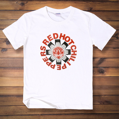 摇滚乐队 Red Hot Chili Peppers RHCP红辣椒短袖t恤衫男女宽松
