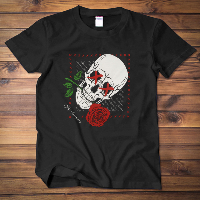 The Chainsmokers 双人电音DJ烟鬼乐队同款纯棉男女短袖T恤半袖