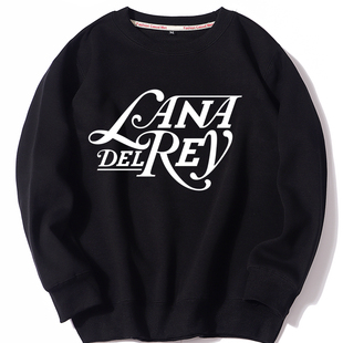 Lanadelrey拉娜德雷拉拉打雷男女情侣秋冬加绒圆领卫衣 打雷姐