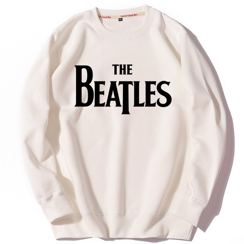 欧美摇滚乐队 披头士乐队 beatles 男女秋冬装加绒圆领套头卫衣