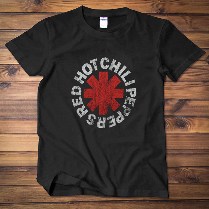 红辣椒乐队 RHCP Red Hot Chili Peppers 摇滚短袖T恤衫 宽松圆领
