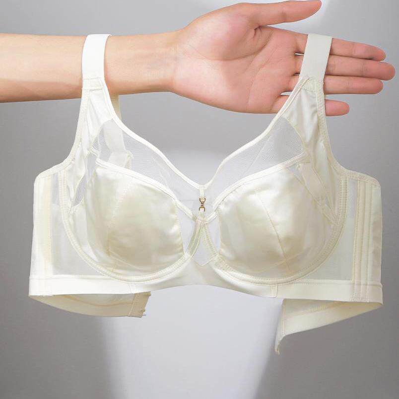 内衣女大胸显小超薄款无痕文胸软钢圈收副乳防下垂调整型舒适胸罩