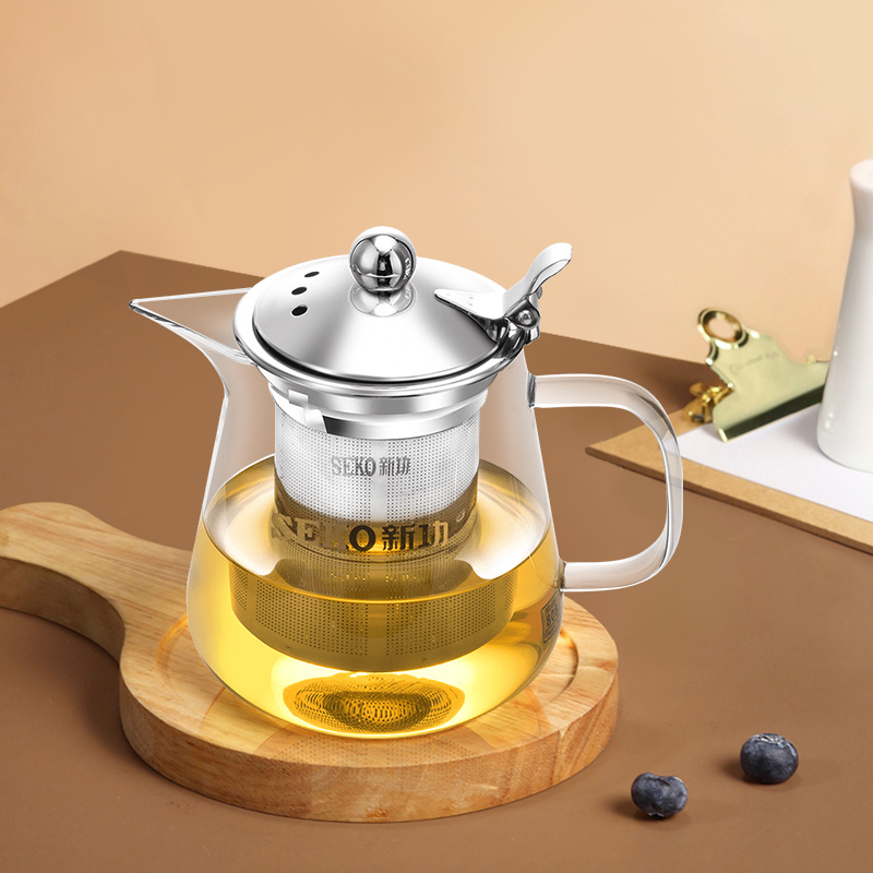 Seko/新功飘逸杯耐热玻璃泡茶壶花茶杯茶道杯功夫茶具冲泡器808