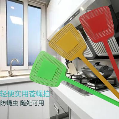 苍蝇拍塑料家用可定制加厚蚊子耐用长柄手动打蚊