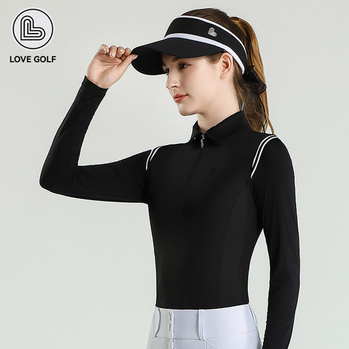 LoveGolf高尔夫冰丝女款长袖 户外运动翻领防晒上衣LG0610