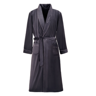 睡袍男秋冬季海岛绒加厚长款保暖古风浴袍冬天大码珊瑚绒薄款睡衣