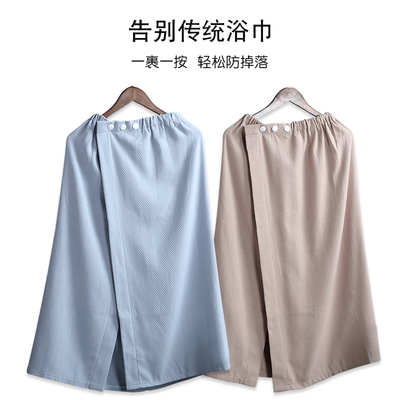 纯棉浴巾华夫格吸水速干男女通用