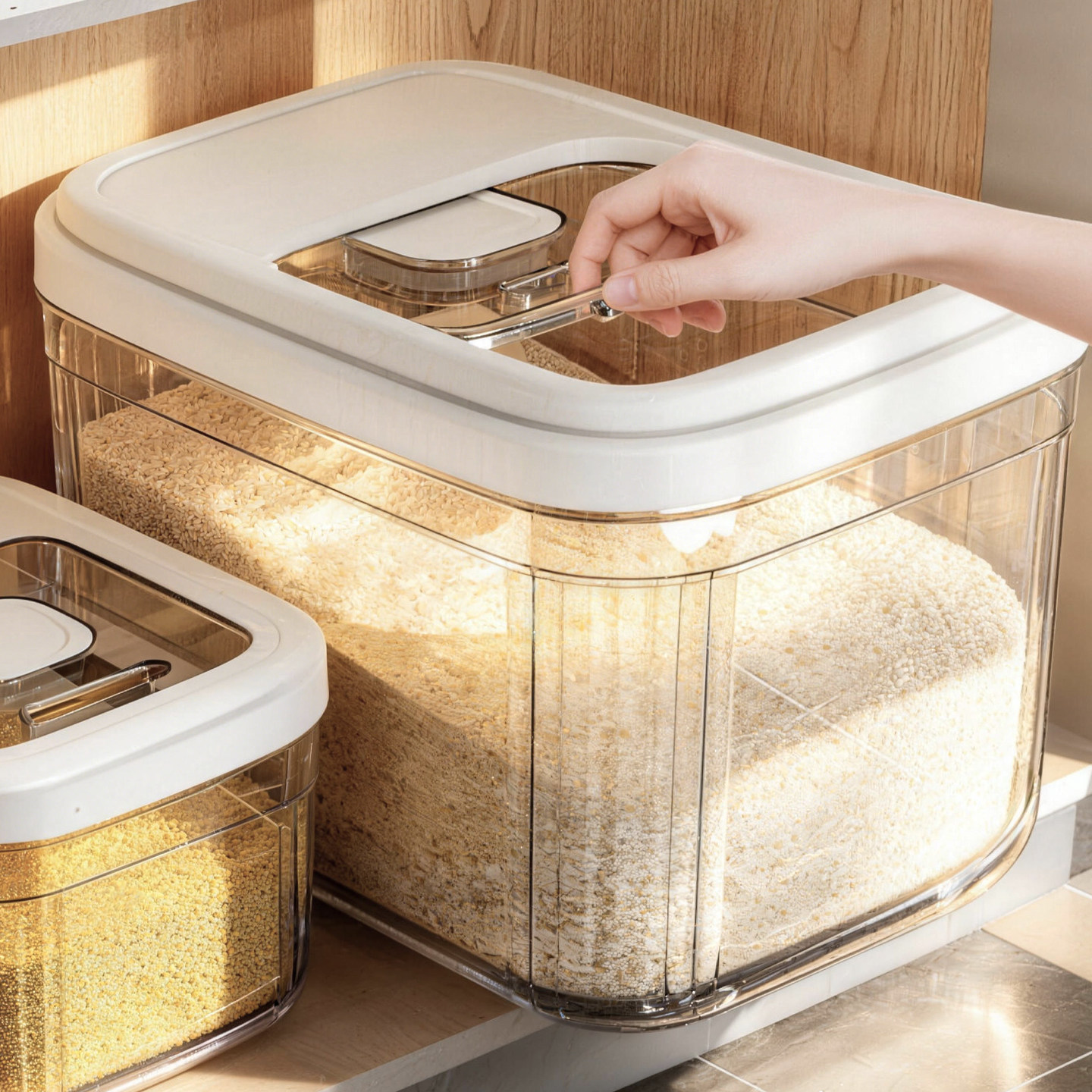 装米桶家用密封防虫防潮食用级大米缸2025新款容器橱柜面粉储存罐,厨房/烹饪用具,米桶/米缸,淘宝优惠券,粉丝福利购,淘宝优惠卷