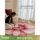 蜡笔派绛芙流韵异形地毯现代中式 立体圆形卧室床边毯客厅地垫P