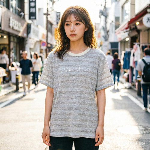 2026春季新款时尚百搭显瘦条纹短袖T恤女上衣潮6095