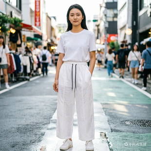 百搭显瘦休闲裤 2026春季 新款 时尚 潮1059 女阔腿裤