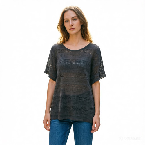 2026春季新款时尚百搭显瘦网洞短袖T恤女上衣潮2959