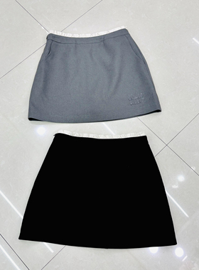 黑色西装短裙女夏季高腰显瘦小个子a字包臀半身裙10171