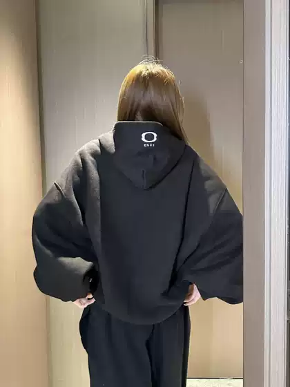 24 Autumn/Winter New Classic Letter Embroidery Logo Terry Bottom Basic Zipper Cardigan Jacket Loose Hooded Sweatshirt