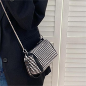 今年流行亮钻小包包2023新款 百搭链条斜挎包小众单肩包 包包女夏季